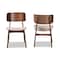 Baxton Studio Alston Mid-Century Beige Fabric Upholstered and Walnut Brown Finished Wood Dining Chair Set(2PC) PR 191-2PC-11706-ZORO - alternate 3